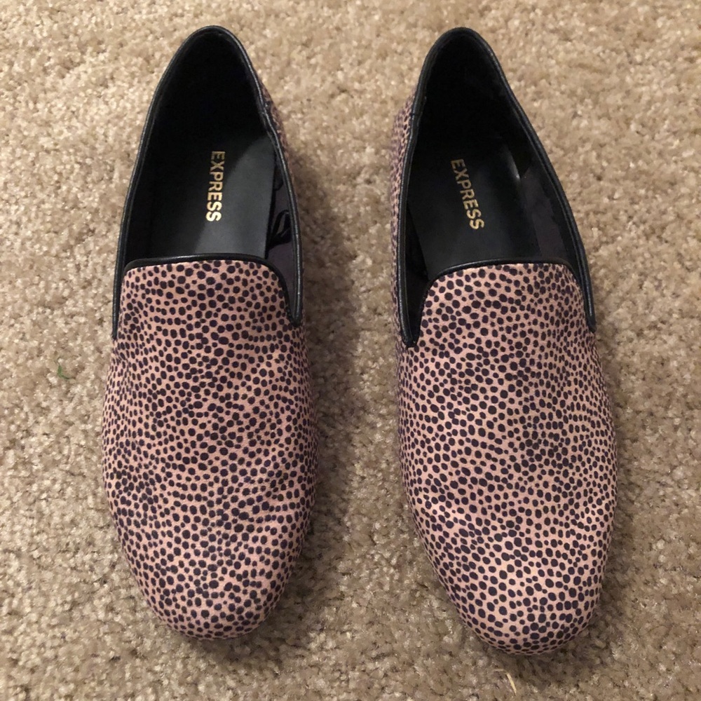 Express cheetah print flats